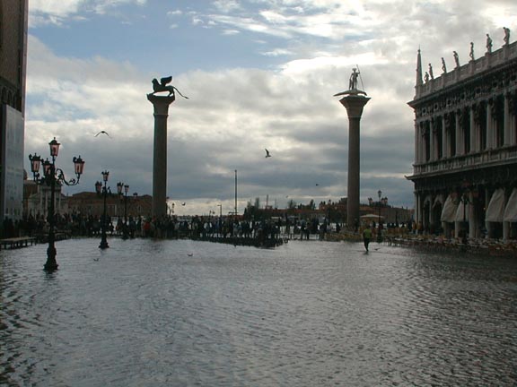 Clouds beyond the Pillars of a Flooded Venice