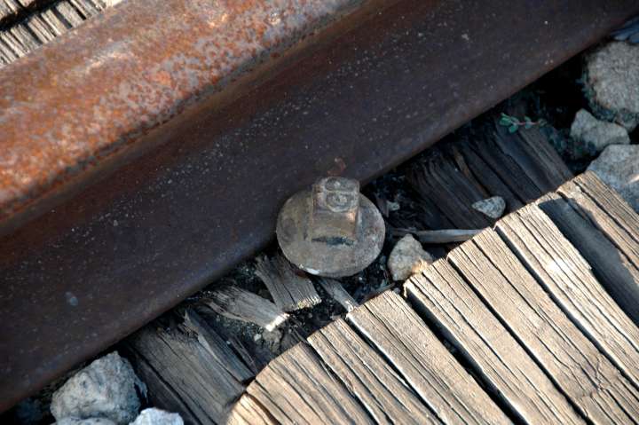 Track fastener, Pocinho, along the Douro River, Portugal