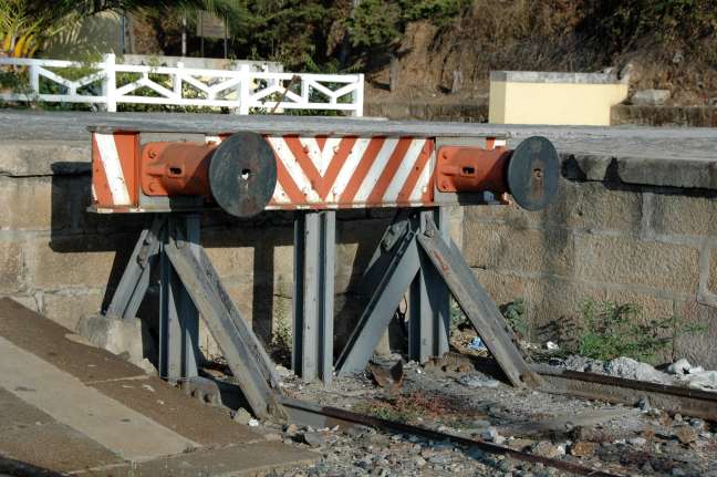 Track bumper near the freight house, Pocinho, Portugal